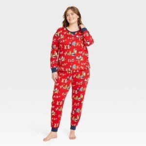 Wondershop Womens 2 pc.  Pajama Sleep Set Sleepwear Christmas Holiday Gnomes